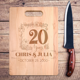 Personalized Names and Date The Years Together Premium Maple Cutting Board