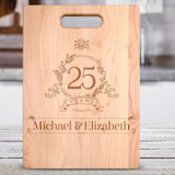 Personalized Names and Date Years Of Love Premium Maple Cutting Board. Save 25% Now!Personalize the cutting board with the names and date we'll turn it into a personalized wooden cutting board keepsake that will be treasured for a lifetime.Makes a great Christmas, Birthday or anniversary gift.