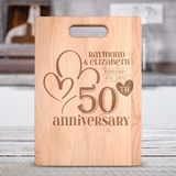 Personalized Names and Date Everything Heart Anniversary Premium Maple Cutting Board. Save 25% Now!Personalize the cutting board with the names and date we'll turn it into a personalized wooden cutting board keepsake that will be treasured for a lifetime.Makes a great Christmas, Birthday or anniversary gift.
