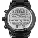 To My Husband Luxury Watch Gift From Wife - Engraved Message