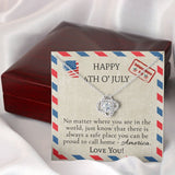 4th Of July USA Necklace Gift - Knot Of Love Necklace