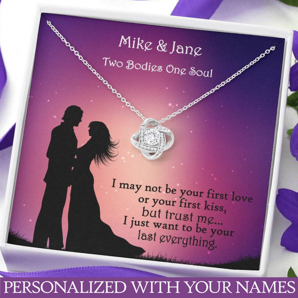 Two Bodies One Soul Personalized Love Knot Necklace
