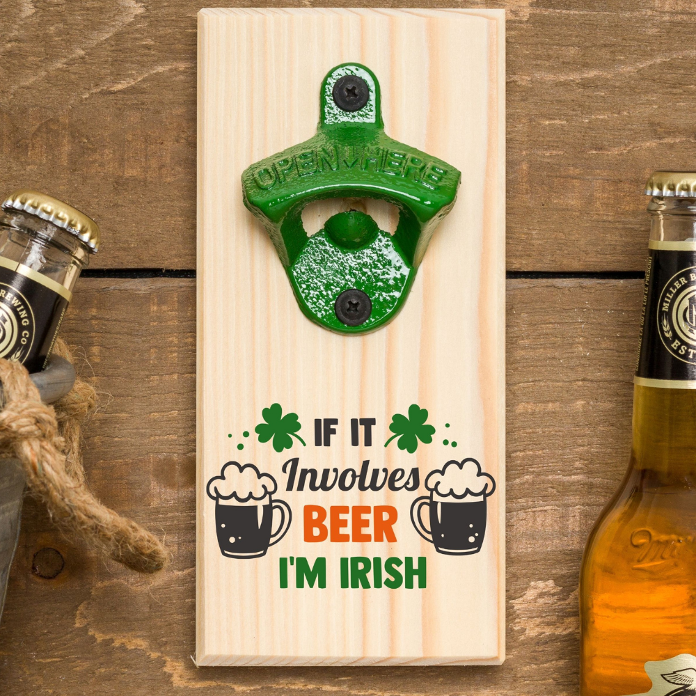 Funny St Patrick's Day Gift-Green Bottle Opener-Irish Beer