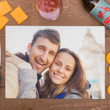 Personalized Custom Photo or Image Rectangle Glass Cutting Board. 11"w x 15"h. Personalize with any Family, Pet or other photo/image to create a keepsake that will last a lifetime. Perfect gift for Christmas, Birthday's, Anniversaries, Mother's day and many more occasions.