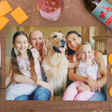 Personalized Custom Photo or Image Rectangle Glass Cutting Board. 11"w x 15"h. Personalize with any Family, Pet or other photo/image to create a keepsake that will last a lifetime. Perfect gift for Christmas, Birthday's, Anniversaries, Mother's day and many more occasions.