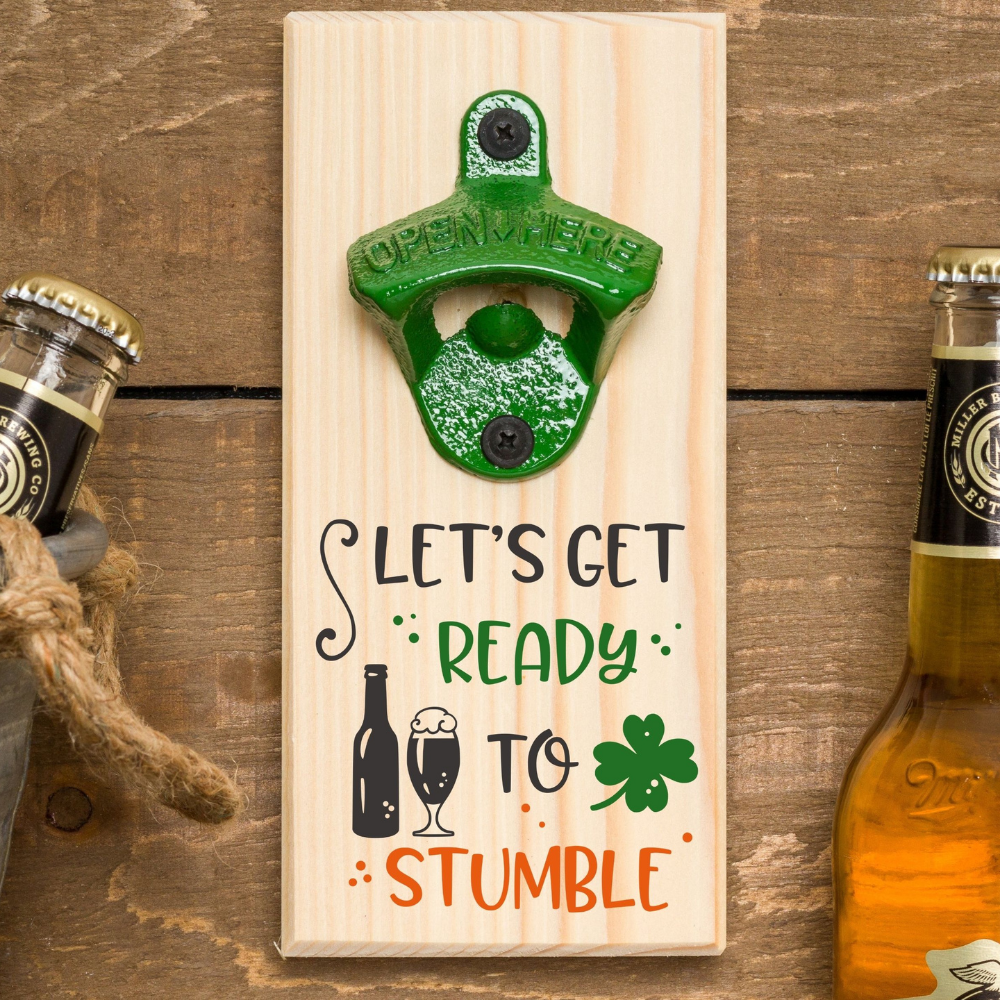 Funny St Patrick's Day Gift-Green Bottle Opener-Stumble