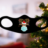 Masked Reindeer Christmas Fitted Face Mask And Covering. Perfect for yourself, family and friends. Makes a great gift and stocking stuffer!Cozy and breathable.No uncomfortable elastic to rub. Non-medical-grade,Made in USA, Washable, Reusable, Easy to speak through, non-volume-canceling