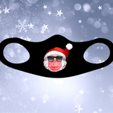 Santa 2020 Christmas Fitted Face Mask And Covering. Perfect for Yourself, family and friends. Makes a great gift and stocking stuffer!Cozy and breathable.No uncomfortable elastic to rub. Non-medical-grade,Made in USA, Washable, Reusable, Easy to speak through, non-volume-canceling