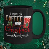 I Run On Christmas And Christmas Cheer 11 or 15 ounce Christmas Coffee Mug .JUST RELEASED, Limited Time Only, Not available in stores. Makes for the perfect Christmas Gift or Stocking Stuffer! Cuddle with your lover, your family or friends and enjoy a hot (or cold) beverage while cuddling around the TV set, Laptop or fireplace! Text is I want to drink Hot Chocolate and Watch Christmas Movies with you.