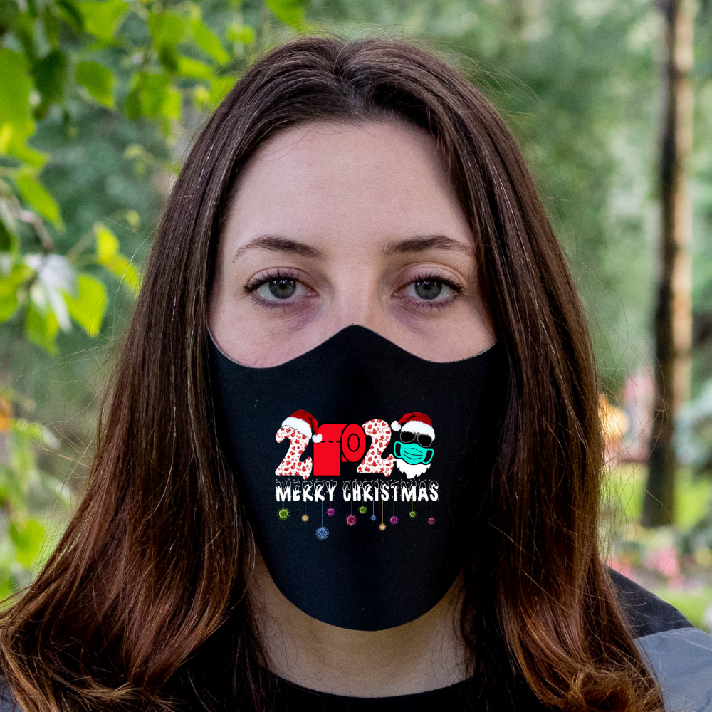 Merry Christmas 2020 Fitted Face Mask And Covering. Perfect for Wishing someone a Merry Christmas, Church, family and friends. Makes a great gift and stocking stuffer!Cozy and breathable.No uncomfortable elastic to rub. Non-medical-grade,Made in USA, Washable, Reusable, Easy to speak through, non-volume-canceling