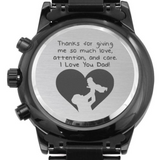 I Love You Dad Gift From Daughter, Son - Luxury Engraved Watch