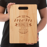 THIS MOM BELONGS TO" CUTTING BOARD