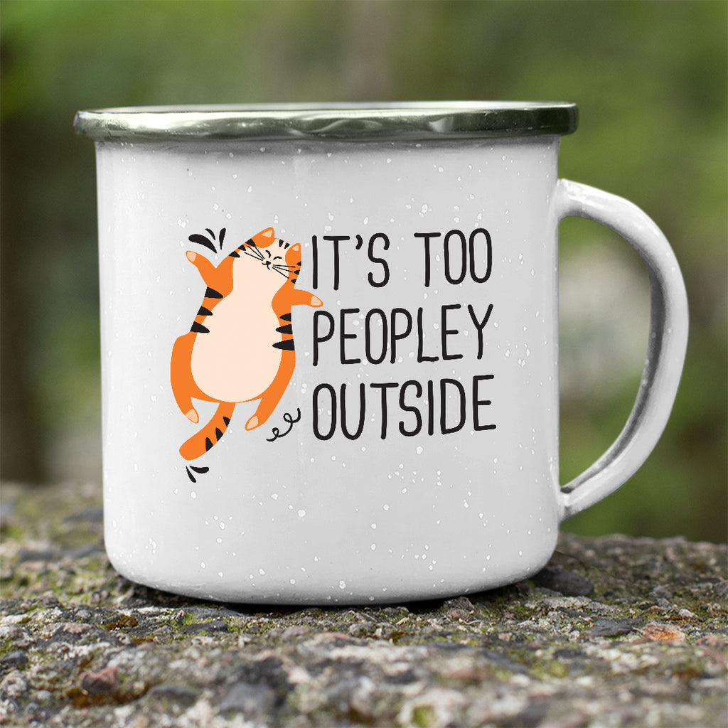 Too Peopley  White Camping Mug