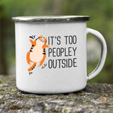 Too Peopley  White Camping Mug