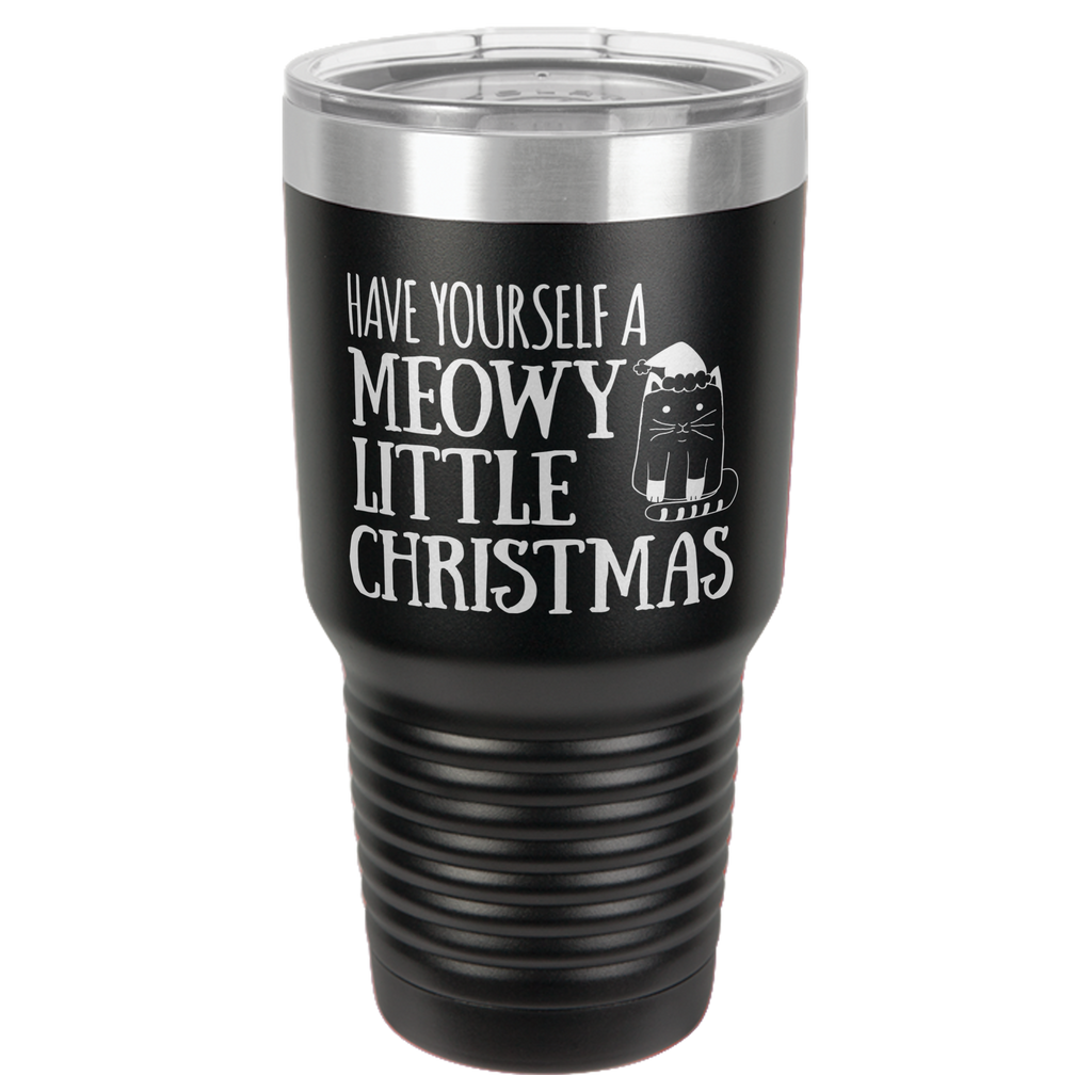MEOWY CHRISTMAS  30 OUNCE TUMBLER
