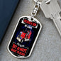 Trucker Dad Gift - Dog Tag Swivel Keychain - Father & Son