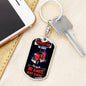 Trucker Dad Gift - Dog Tag Swivel Keychain - Father & Son
