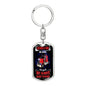 Trucker Dad Gift - Dog Tag Swivel Keychain - Father & Son