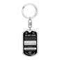 To My Son Gift From Mom or Dad - Inspirational Swivel Dog Tag Keychain