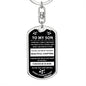 To My Son Gift From Mom or Dad - Inspirational Swivel Dog Tag Keychain