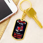 Trucker Dad Gift - Dog Tag Swivel Keychain - Father & Son