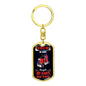 Trucker Dad Gift - Dog Tag Swivel Keychain - Father & Son