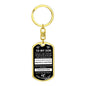 To My Son Gift From Mom or Dad - Inspirational Swivel Dog Tag Keychain