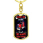 Trucker Dad Gift - Dog Tag Swivel Keychain - Father & Son