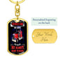 Trucker Dad Gift - Dog Tag Swivel Keychain - Father & Son