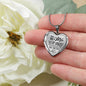 TO MY WIFE A LUXURY HEART NECKLACE WITH A HEART FELT MESSAGE GIFT BOX INCLUDED ENGRAVING ON BACK OPTION COLOR SILVER 