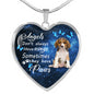 Angels don't always have wings sometimes they have paws luxury heart pendant necklace with engraving on the back option color silver Dog Breed is Beagle