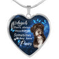 Angels don't always have wings sometimes they have paws luxury heart pendant necklace with engraving on the back option color silver Dog Breed is Havanese
