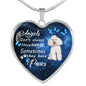 Angels don't always have wings sometimes they have paws luxury heart pendant necklace with engraving on the back option color silver Dog Breed is Poodle