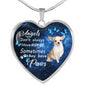 Angels don't always have wings sometimes they have paws luxury heart pendant necklace with engraving on the back option color silver Dog Breed is Chihuahua