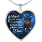Angels don't always have wings sometimes they have paws luxury heart pendant necklace with engraving on the back option color silver Dog Breed is Rottweiler
