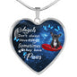 Angels don't always have wings sometimes they have paws luxury heart pendant necklace with engraving on the back option color silver Dog Breed is French Bulldog