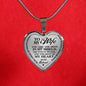 TO MY WIFE A LUXURY HEART NECKLACE WITH A HEART FELT MESSAGE GIFT BOX INCLUDED ENGRAVING ON BACK OPTION COLOR SILVER 
