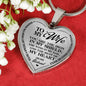 TO MY WIFE A LUXURY HEART NECKLACE WITH A HEART FELT MESSAGE GIFT BOX INCLUDED ENGRAVING ON BACK OPTION COLOR SILVER 