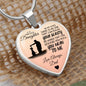 To My Daughter From Dad- My Precious Daughter Heart Charm Necklace Gift