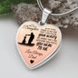 To My Daughter From Dad- My Precious Daughter Heart Charm Necklace Gift