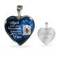 Angels don't always have wings sometimes they have paws luxury heart pendant necklace with engraving on the back option color silver Dog Breed is Golden Retriever