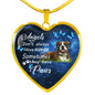 Angels don't always have wings sometimes they have paws luxury heart pendant necklace with engraving on the back option color silver Dog Breed is Boxer