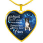 Angels don't always have wings sometimes they have paws luxury heart pendant necklace with engraving on the back option color silver Dog Breed is a Border Collie