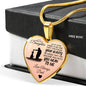 To My Daughter From Dad- My Precious Daughter Heart Charm Necklace Gift