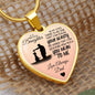 To My Daughter From Dad- My Precious Daughter Heart Charm Necklace Gift
