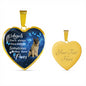 Angels don't always have wings sometimes they have paws luxury heart pendant necklace with engraving on the back option color gold Dog Breed is German Sheppard