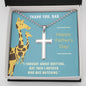 Thank You Dad Father's Day Gift From Son or Daughter - Personalized Cross Necklace