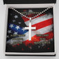 Personalized Independence Day Cross Necklace Gift For Husband