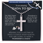 Future Dad Gift, Personalized Cross Necklace