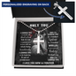Personalized Skeleton Lovers Gift, Engraved Cross Necklace For Gothic Skull Lovers